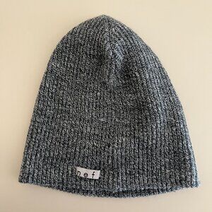 Neff Light Grey Marble beanie emo skater grunge y2k winter streetwear soft cozy